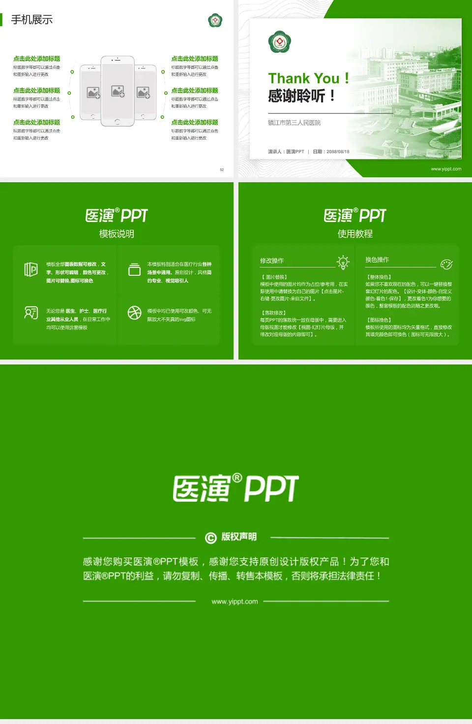 镇江市第三人民医院医院管理报告PPT模板4:3格式幻灯片预览图7