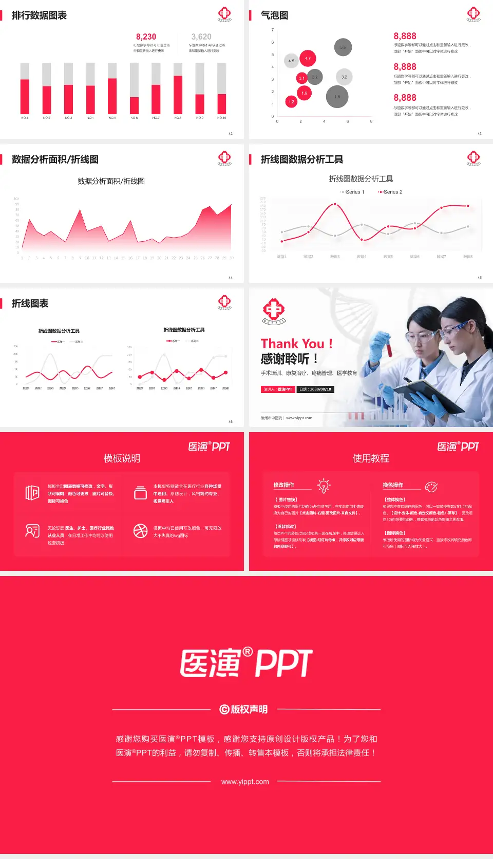 德州市中医院科研成果展示PPT模板16:9格式幻灯片预览图6
