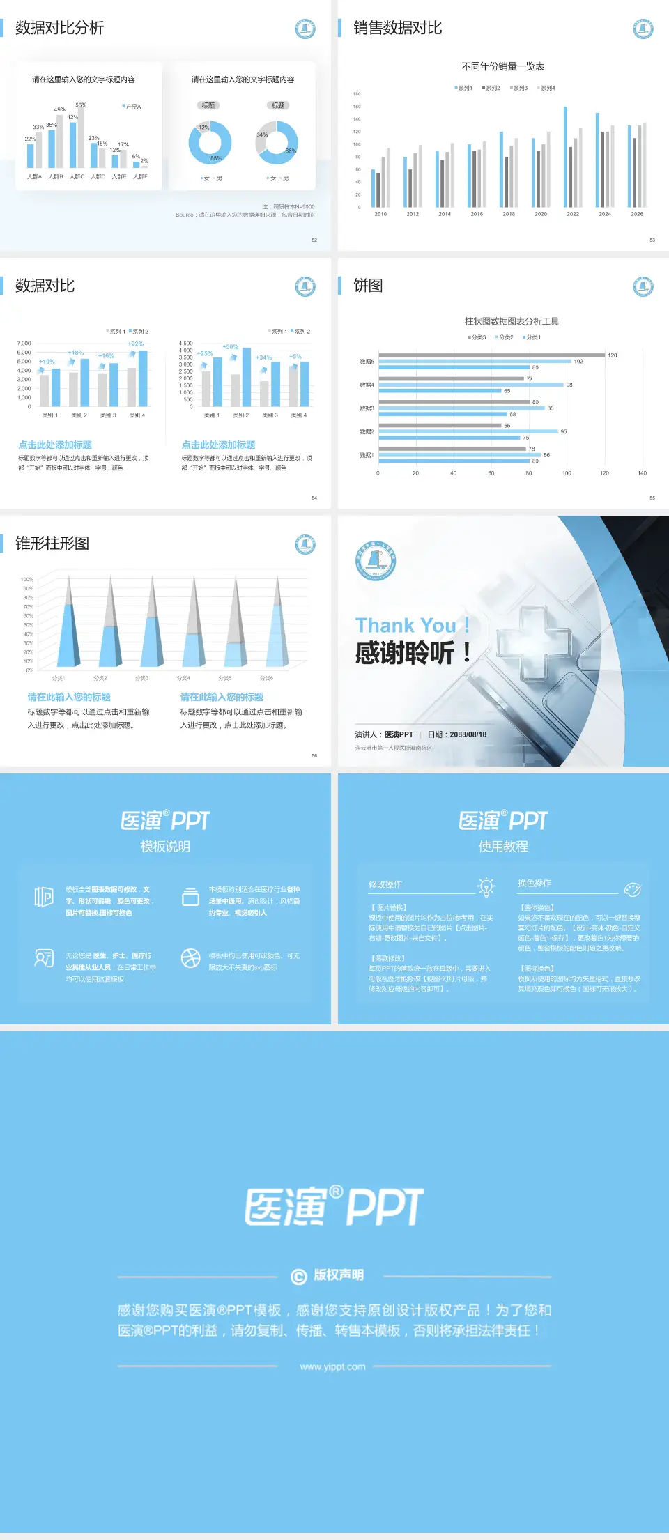 连云港市第一人民医院灌南院区医疗行业比赛专用PPT模板4:3格式幻灯片预览图7