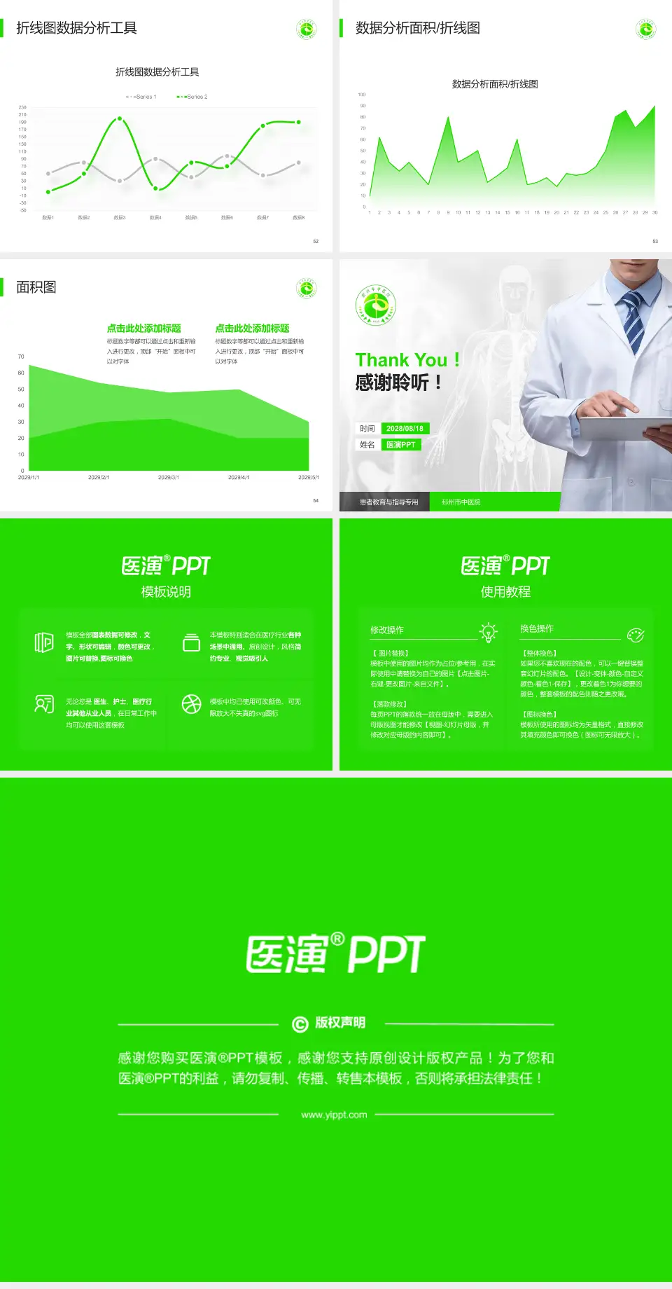 邳州市中医院患者教育与指导PPT模板4:3格式幻灯片预览图7