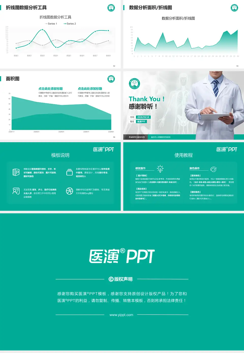 临沂市人民医院河东院区患者教育与指导PPT模板16:9格式幻灯片预览图7