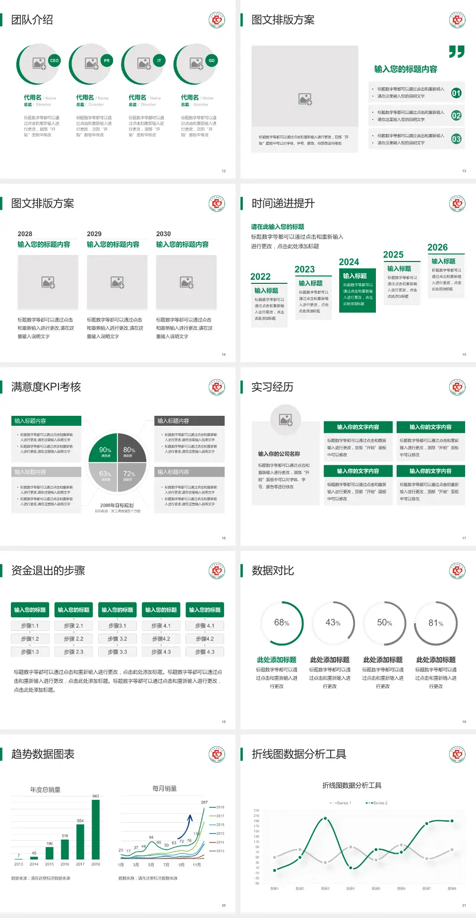 山东省胸科医院培训与教育PPT模板4:3格式幻灯片预览图3