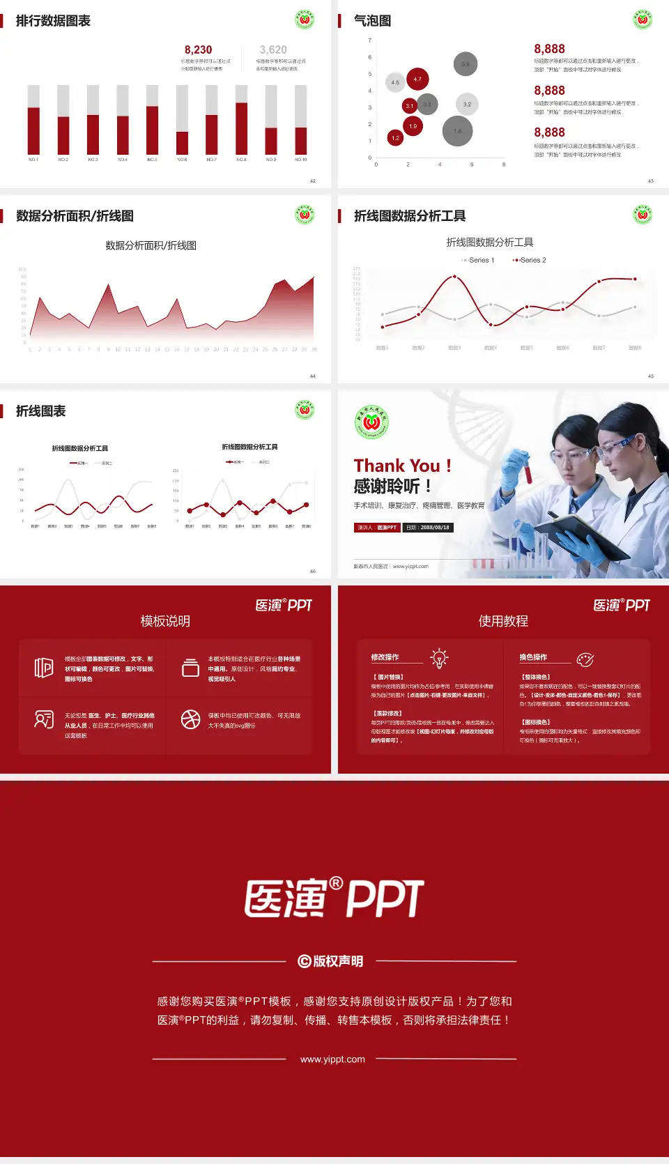新泰市人民医院科研成果展示PPT模板16:9格式幻灯片预览图6