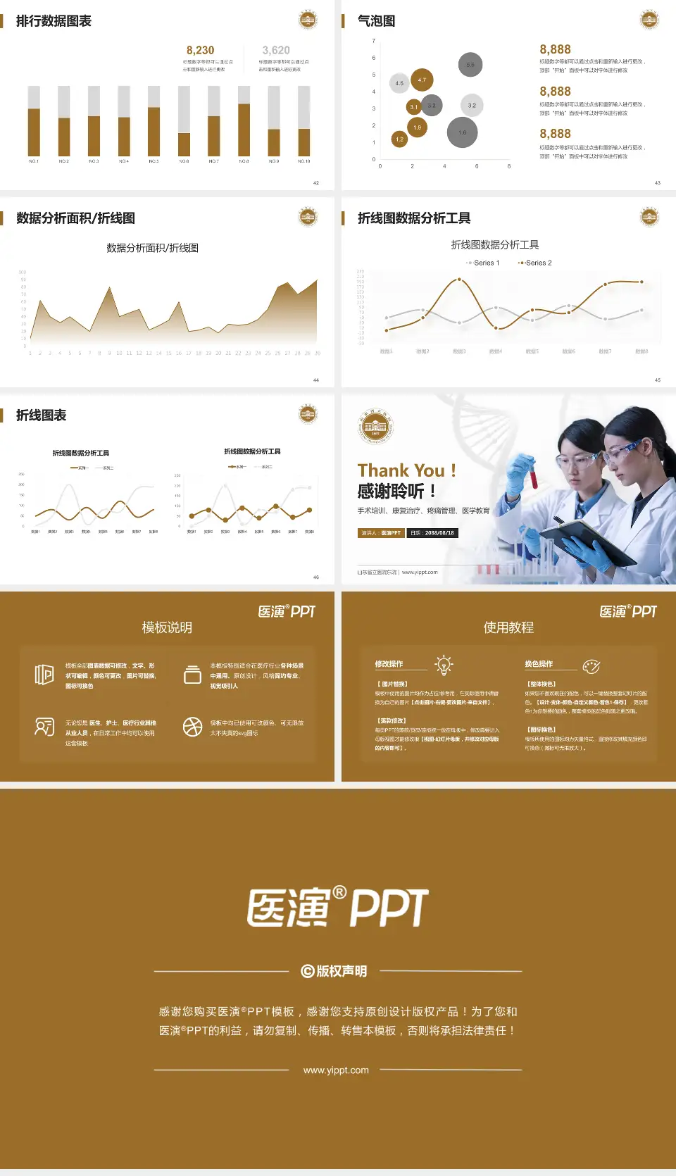 山东省立医院东院科研成果展示PPT模板16:9格式幻灯片预览图6
