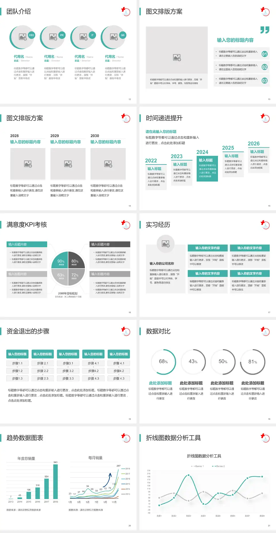 靖江市人民医院培训与教育PPT模板4:3格式幻灯片预览图3