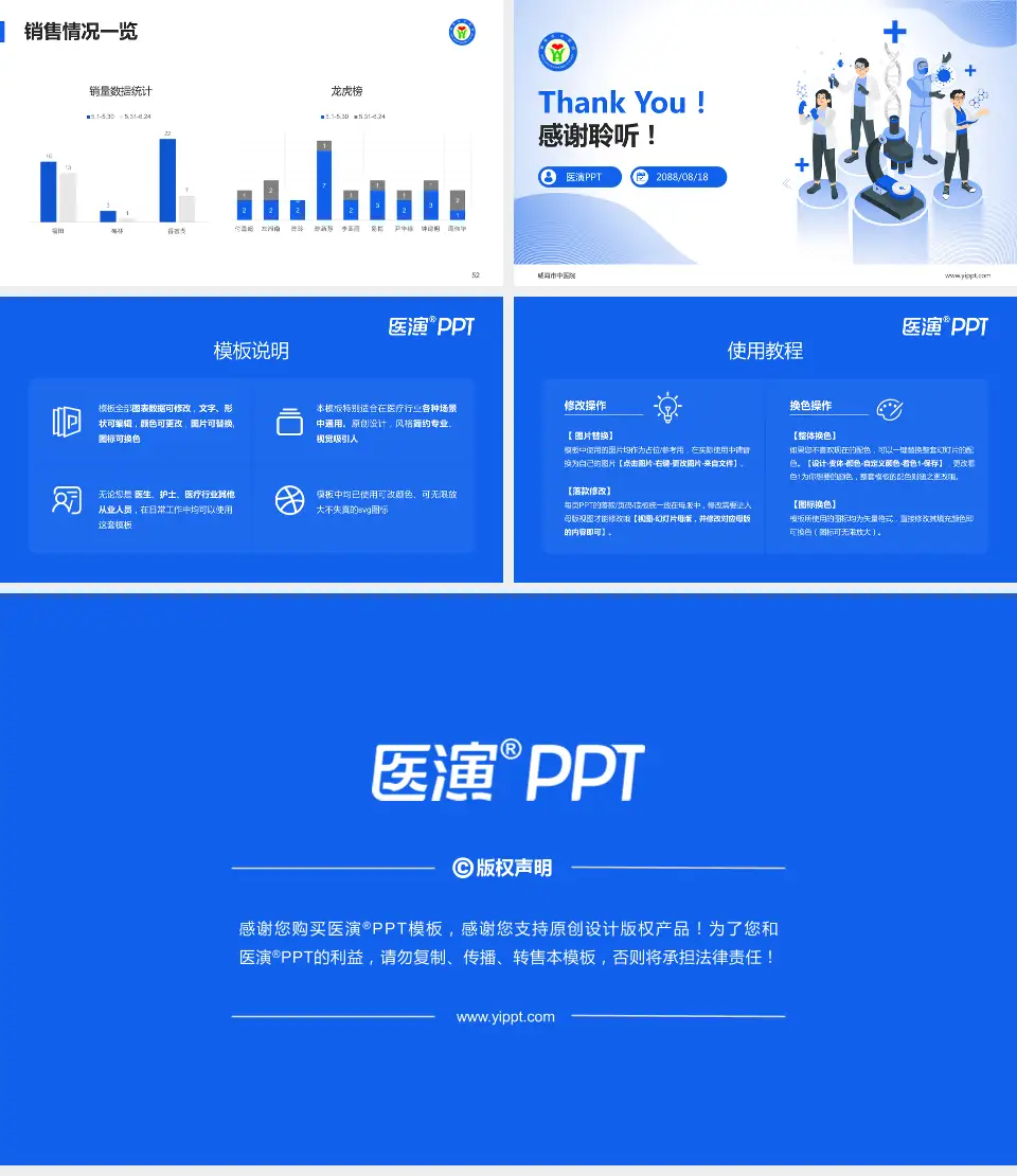 威海市中医院品管圈PDCA演示专用PPT模板16:9格式幻灯片预览图7