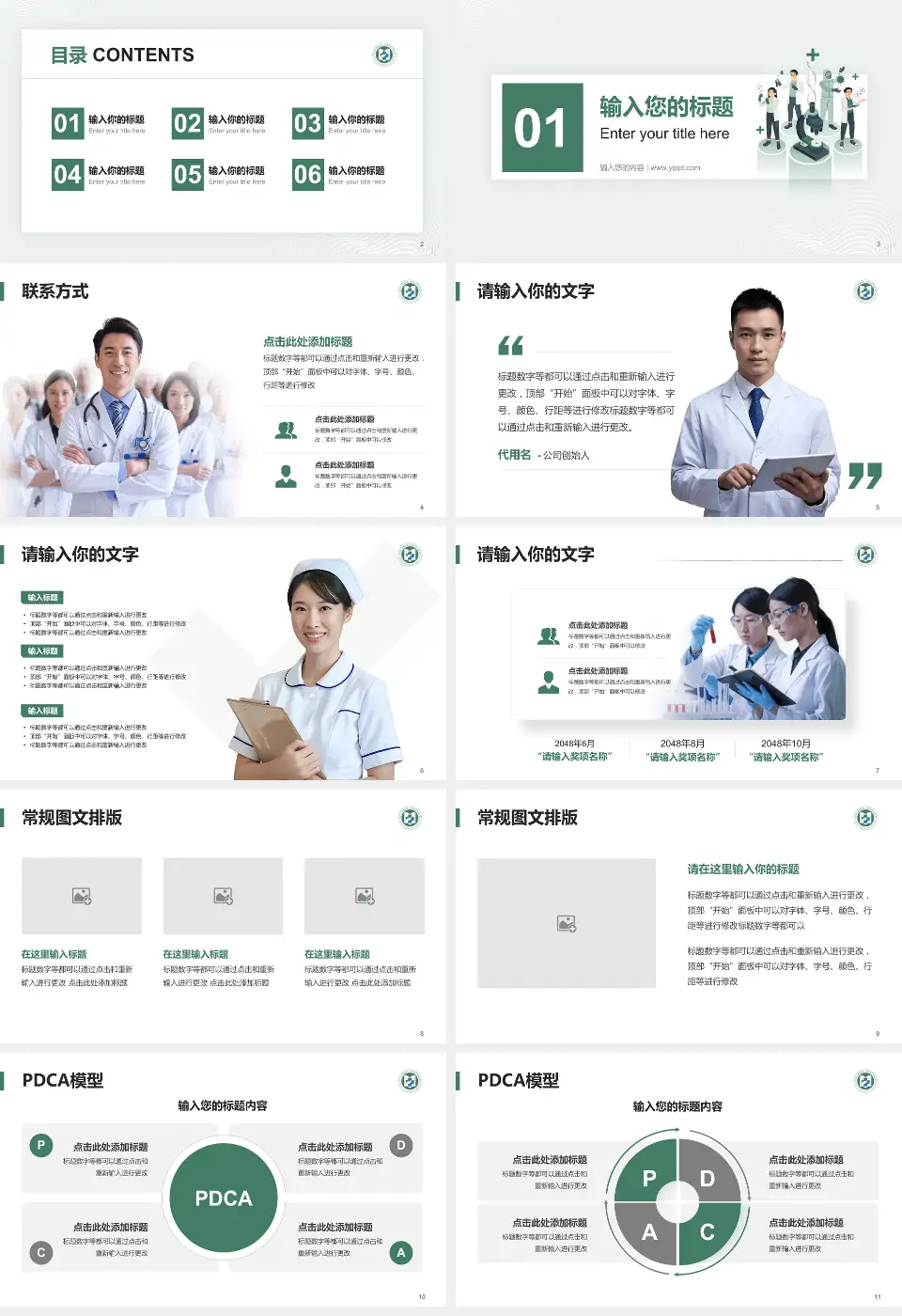 山东医学高等专科学校附属医院品管圈PDCA演示专用PPT模板16:9格式幻灯片预览图2