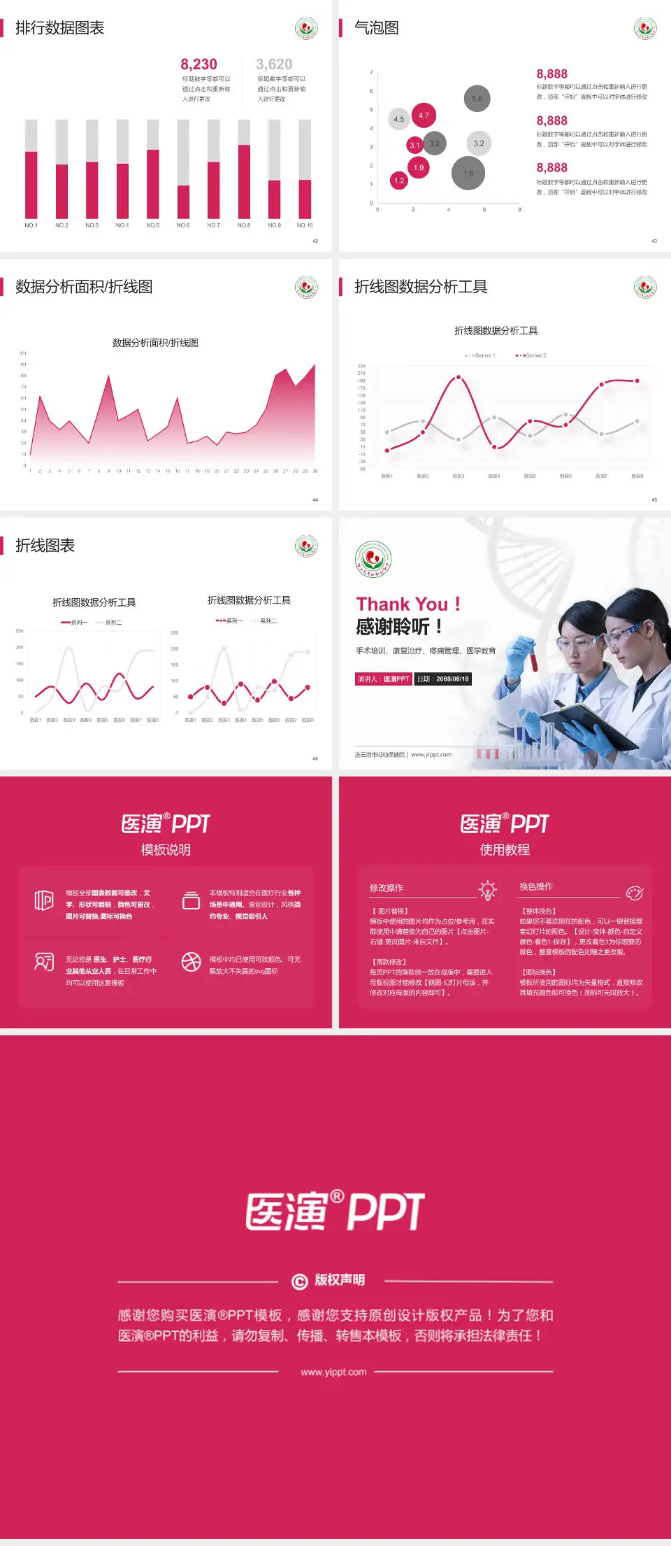 连云港市妇幼保健院科研成果展示PPT模板4:3格式幻灯片预览图6