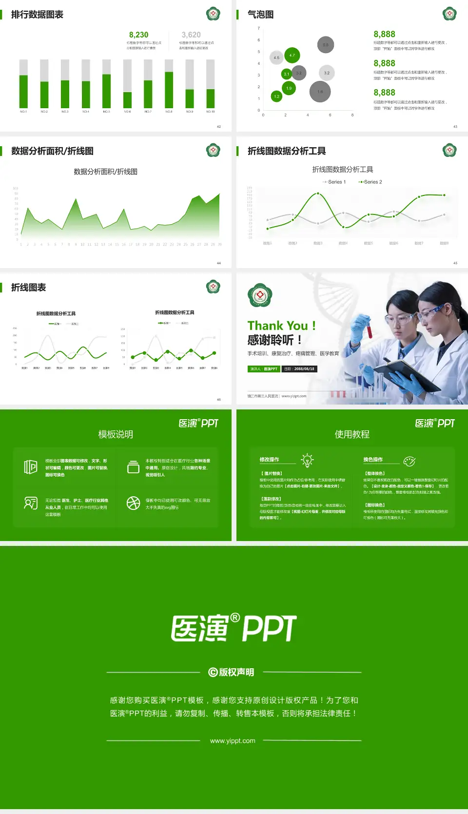 镇江市第三人民医院科研成果展示PPT模板16:9格式幻灯片预览图6