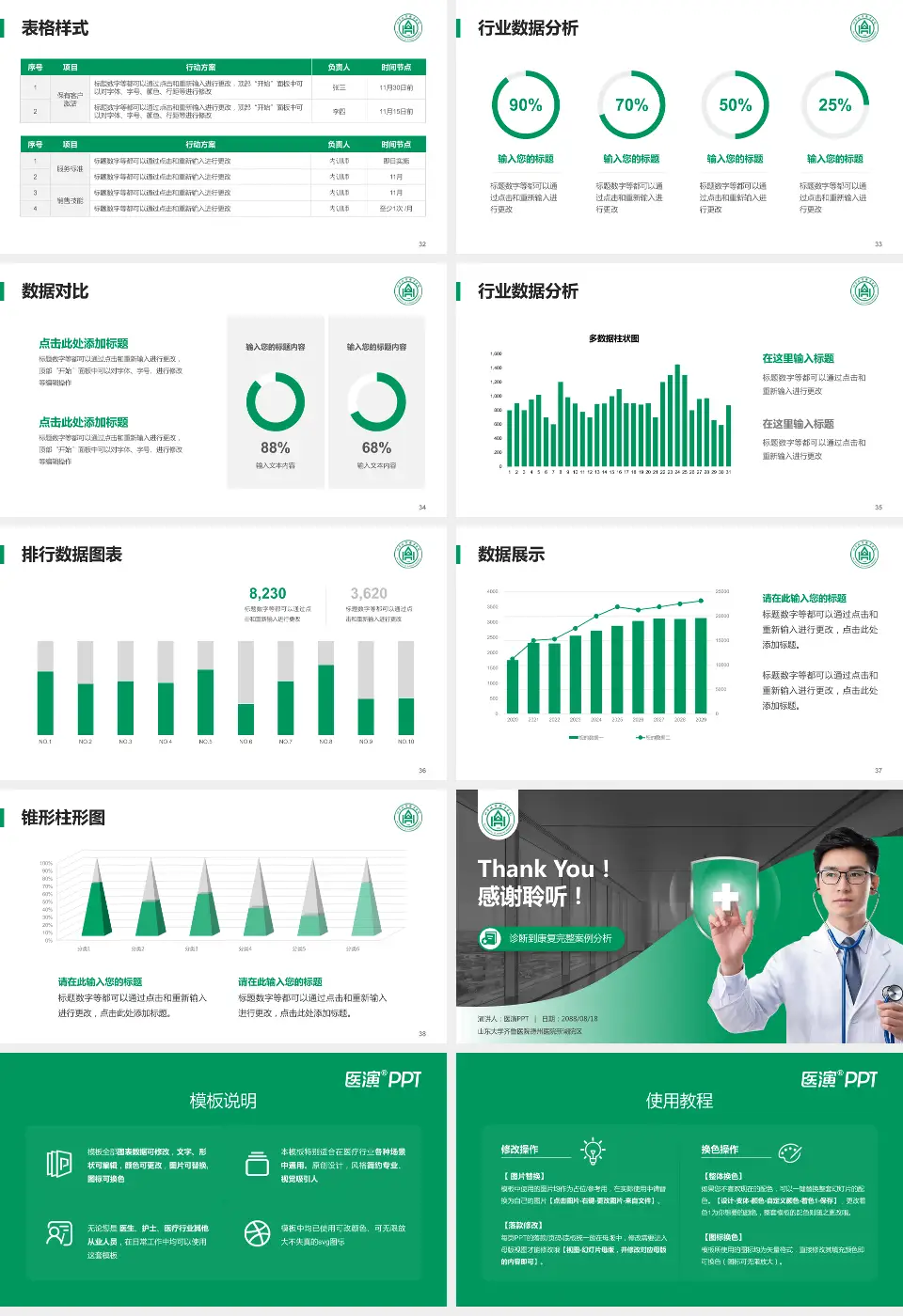 山东大学齐鲁医院德州医院新湖院区医疗知识普及PPT模板16:9格式幻灯片预览图5