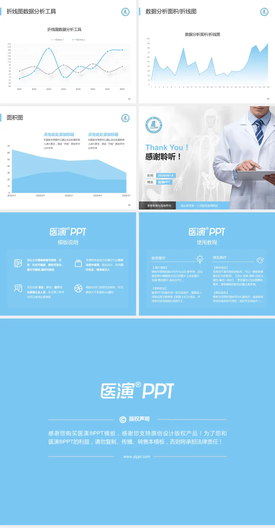 连云港市第一人民医院灌南院区患者教育与指导PPT模板4:3格式幻灯片预览图7