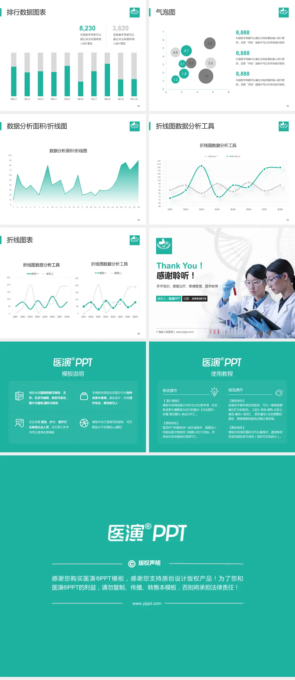 广饶县人民医院科研成果展示PPT模板4:3格式幻灯片预览图6