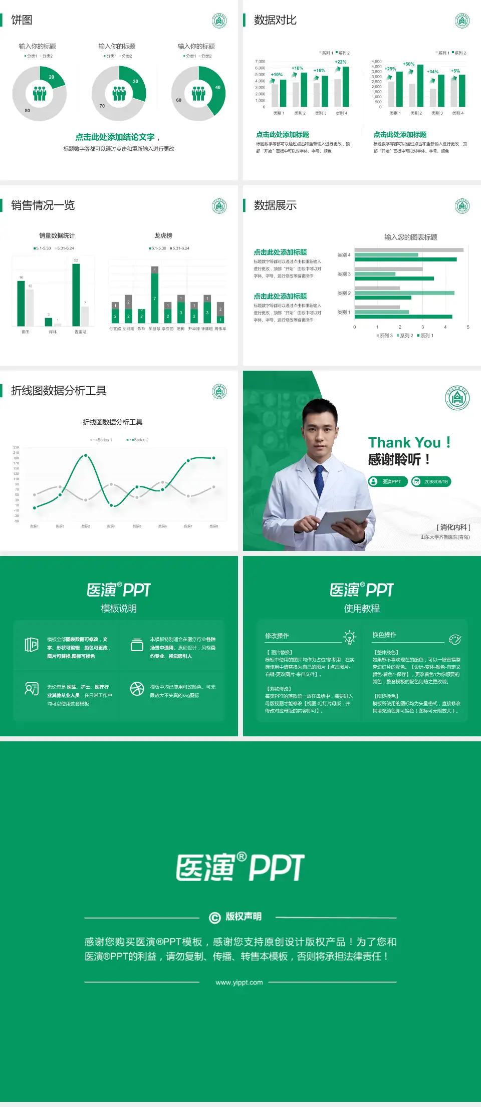 山东大学齐鲁医院(青岛)病例分享与讨论PPT模板4:3格式幻灯片预览图4