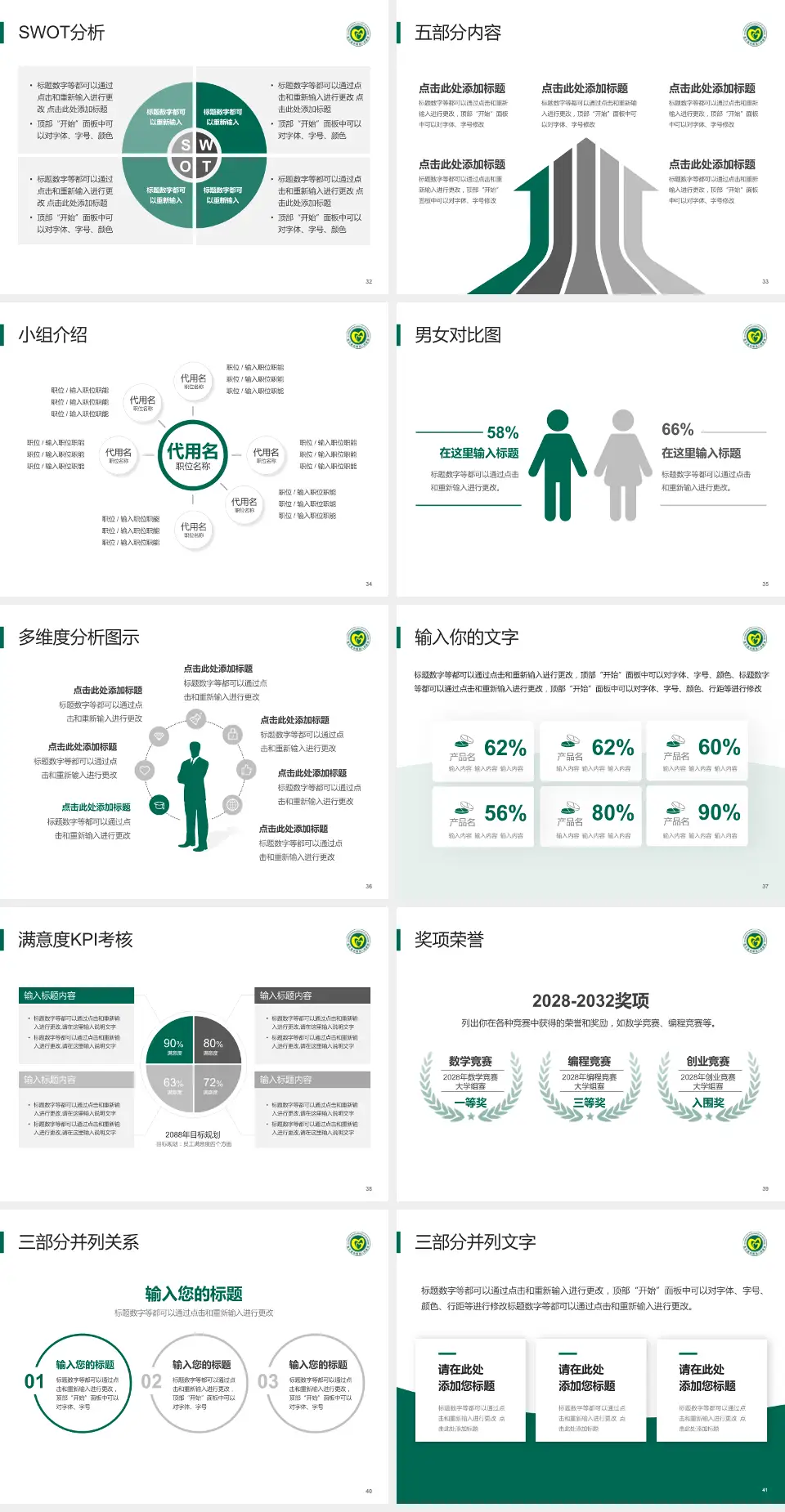 连云港市第四人民医院医疗行业比赛专用PPT模板4:3格式幻灯片预览图5