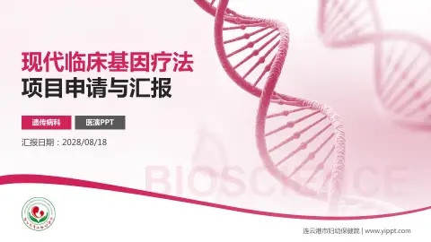 连云港市妇幼保健院项目申请与汇报PPT模板