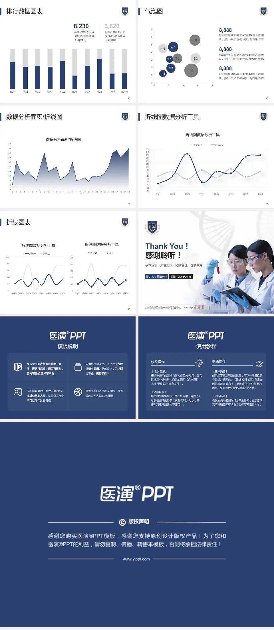 山东省公共卫生临床中心菏泽分中心科研成果展示PPT模板4:3格式幻灯片预览图6