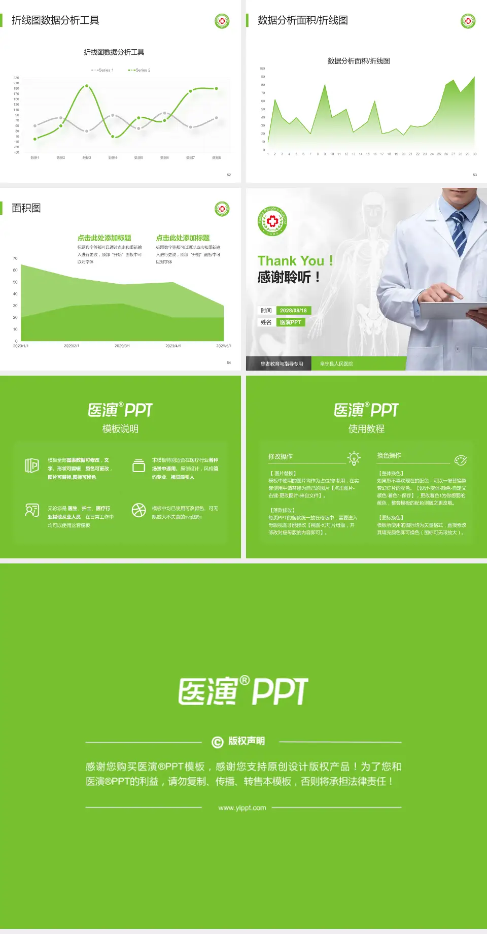 阜宁县人民医院患者教育与指导PPT模板4:3格式幻灯片预览图7