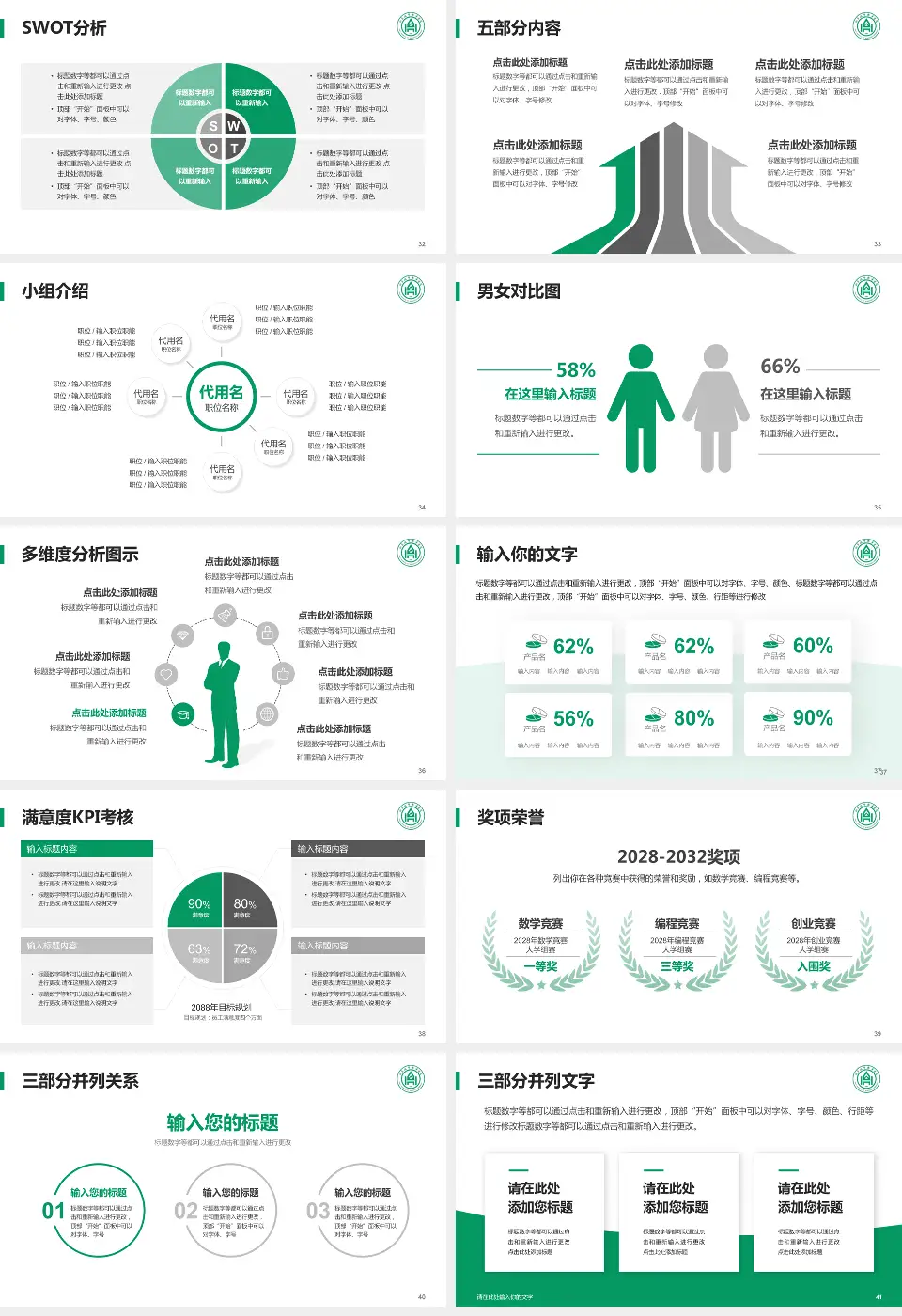 山东大学齐鲁医院医疗行业比赛专用PPT模板16:9格式幻灯片预览图5
