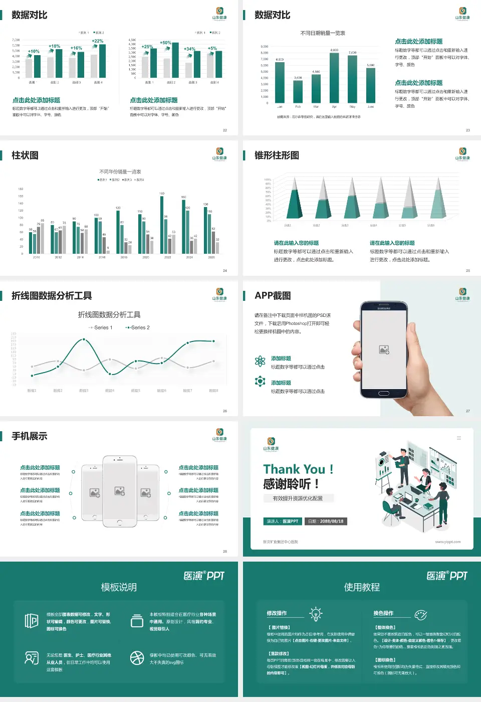 新汶矿业集团中心医院财务与预算报告PPT模板16:9格式幻灯片预览图4