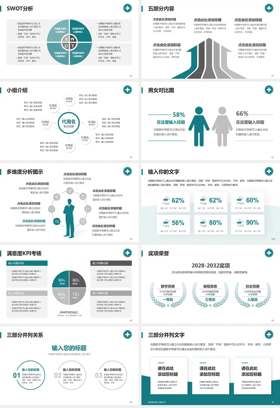 山东大学第二医院医疗行业比赛专用PPT模板16:9格式幻灯片预览图5