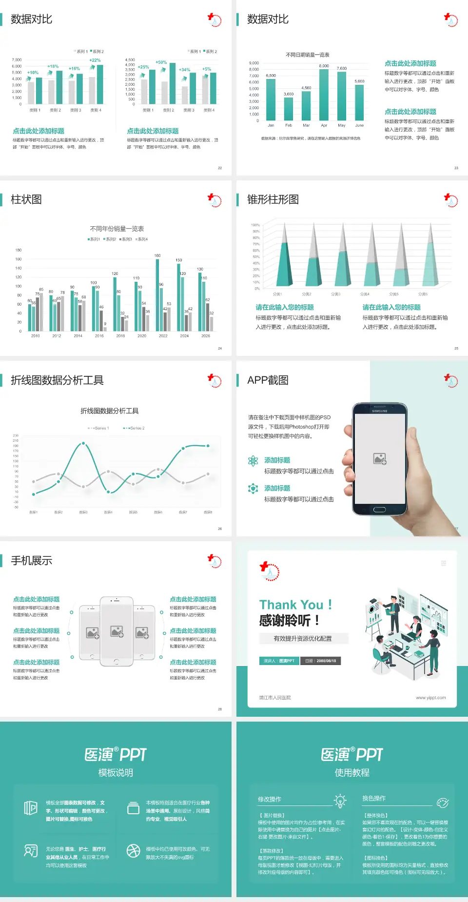 靖江市人民医院财务与预算报告PPT模板4:3格式幻灯片预览图4