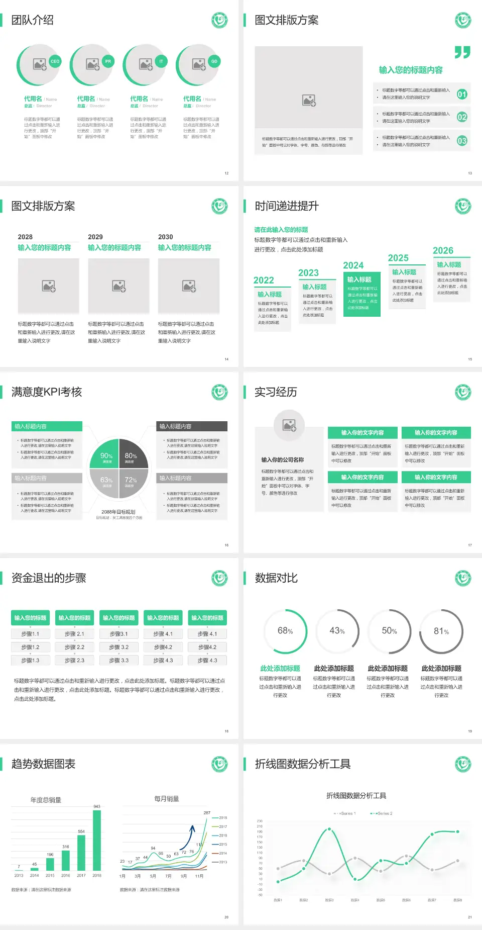 单县中心医院培训与教育PPT模板4:3格式幻灯片预览图3