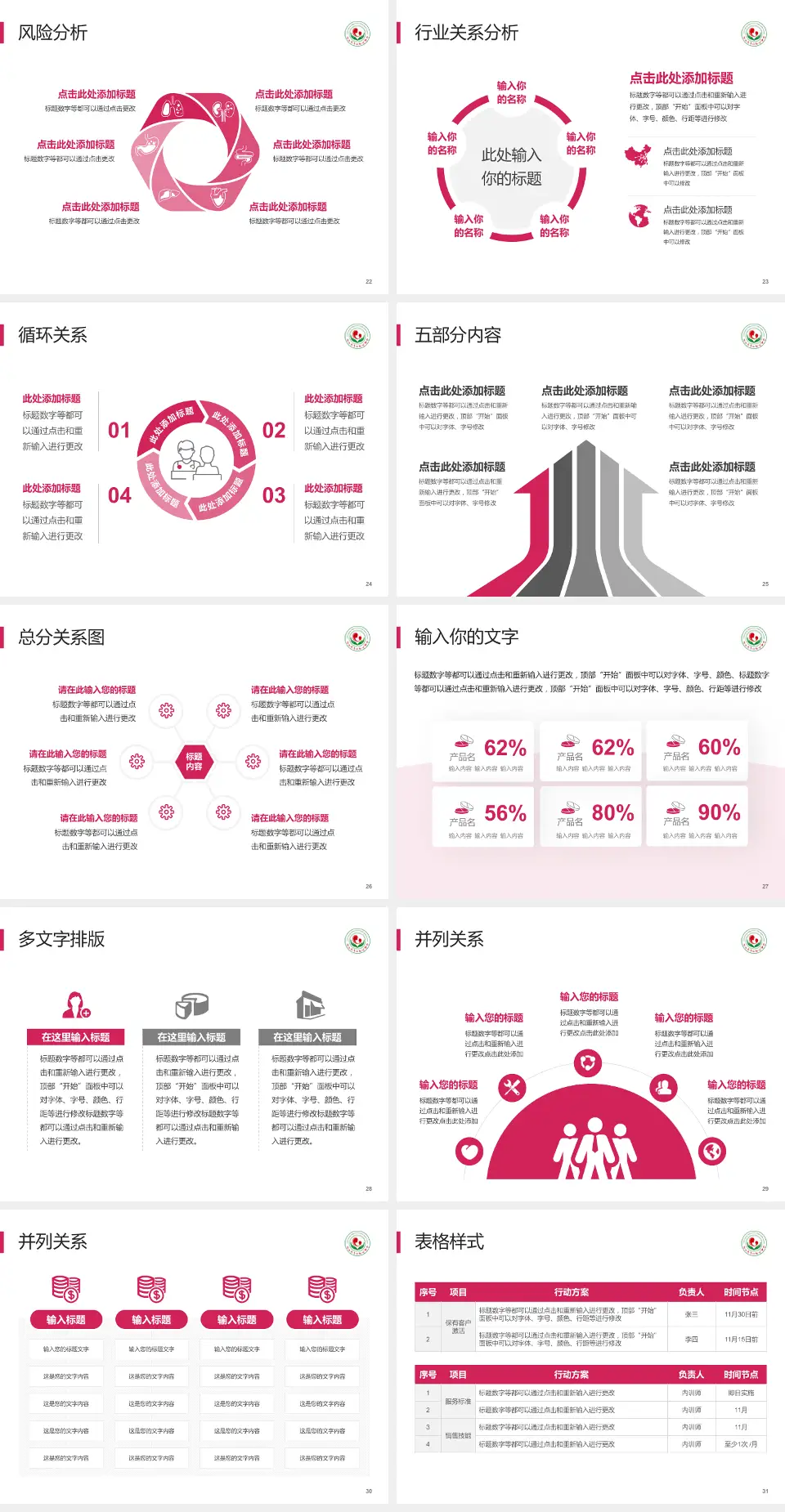 连云港市妇幼保健院科室介绍与推广PPT模板4:3格式幻灯片预览图4