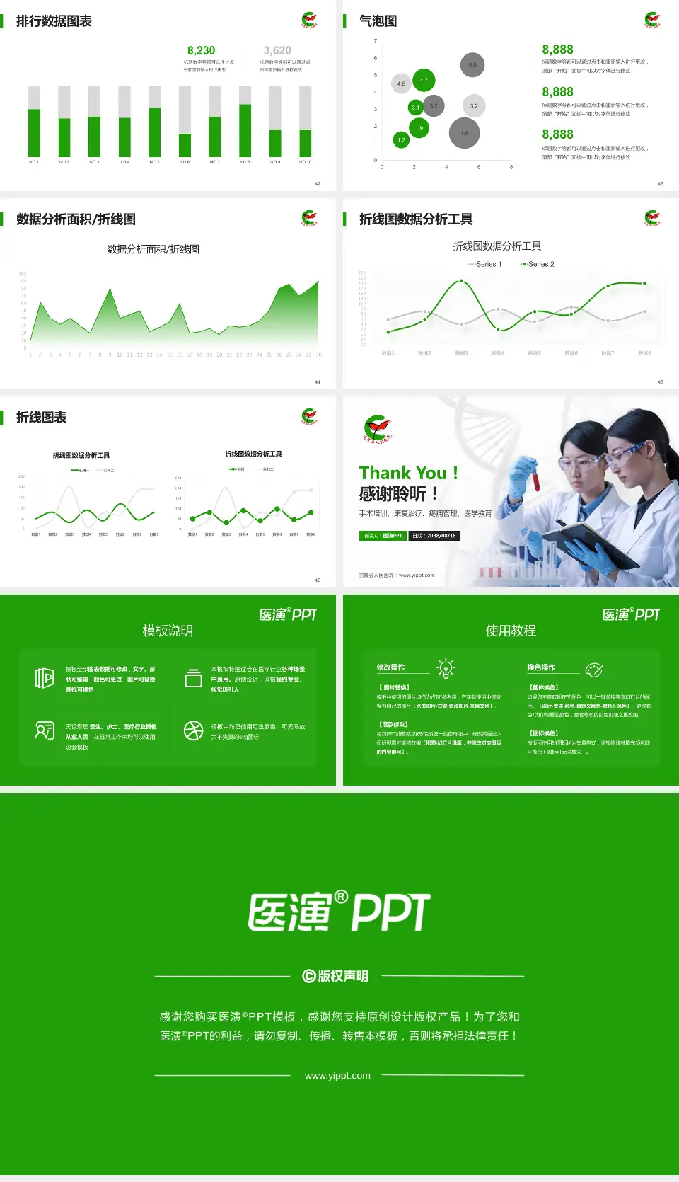兰陵县人民医院科研成果展示PPT模板16:9格式幻灯片预览图6