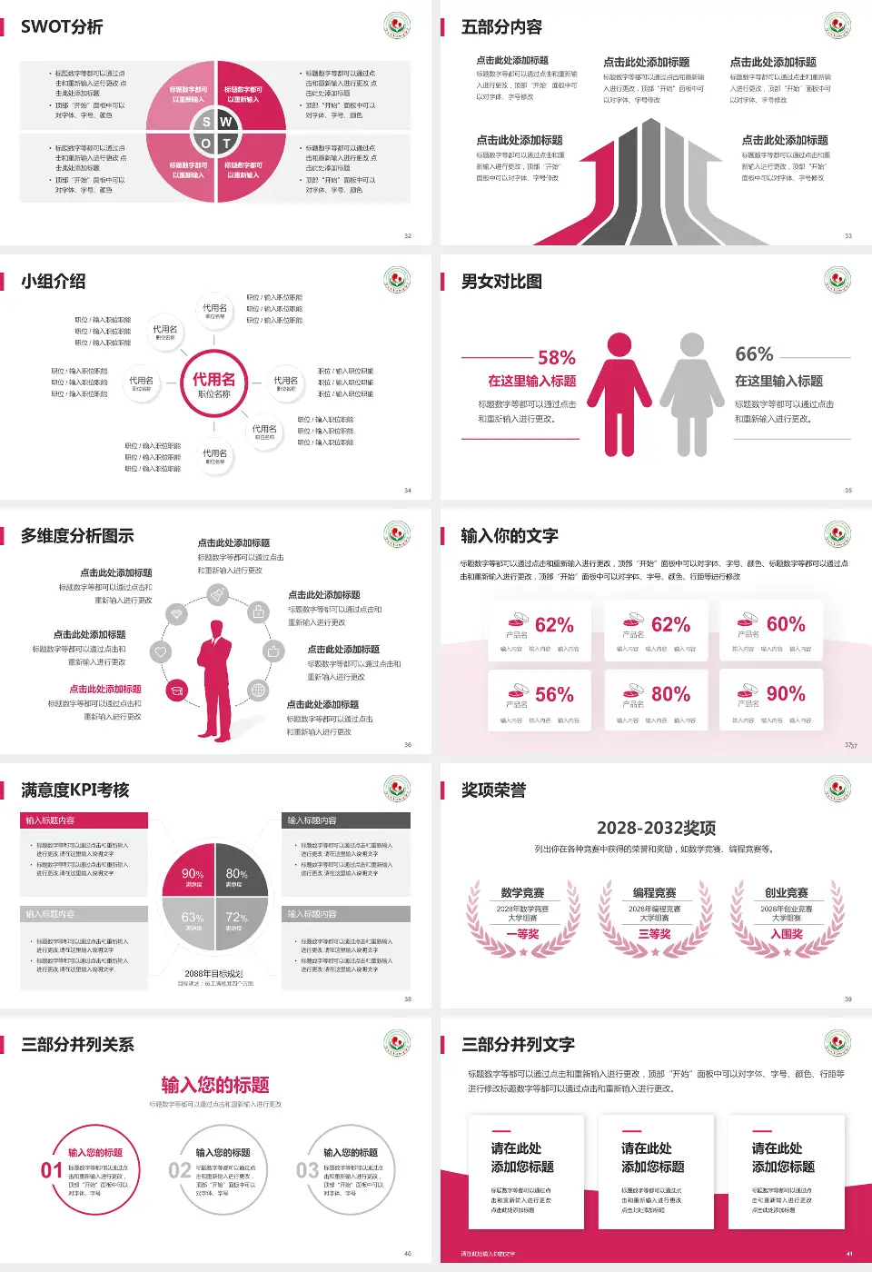 连云港市妇幼保健院医疗行业比赛专用PPT模板16:9格式幻灯片预览图5