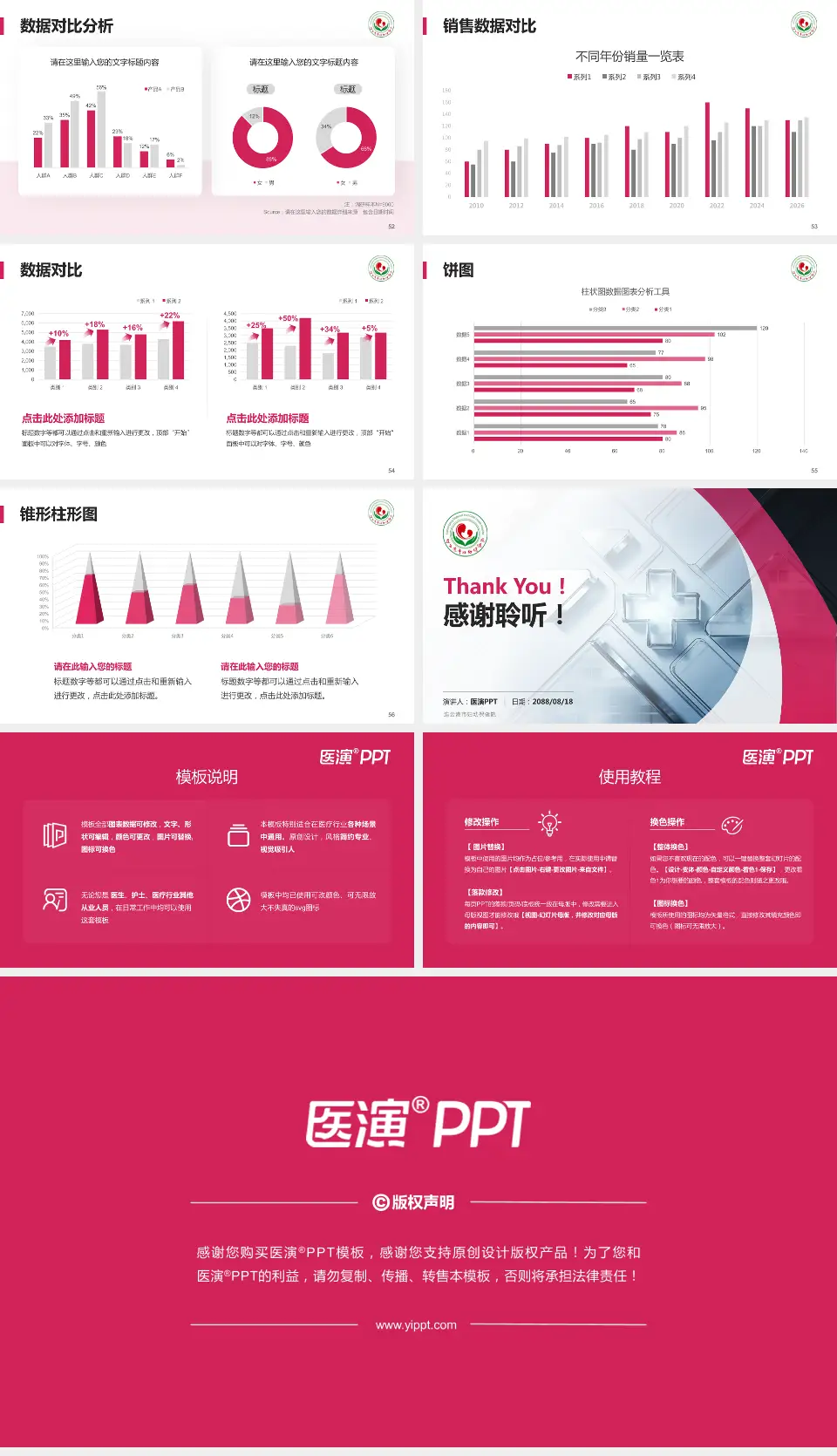 连云港市妇幼保健院医疗行业比赛专用PPT模板16:9格式幻灯片预览图7
