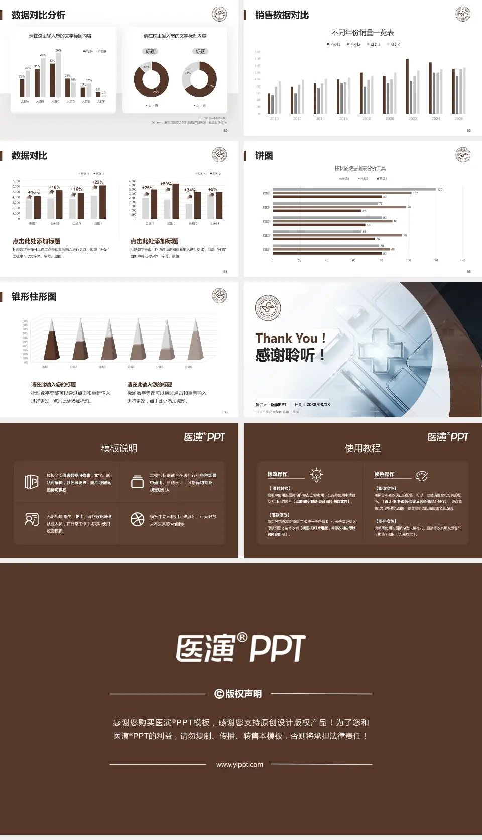 山东中医药大学附属第二医院医疗行业比赛专用PPT模板16:9格式幻灯片预览图7