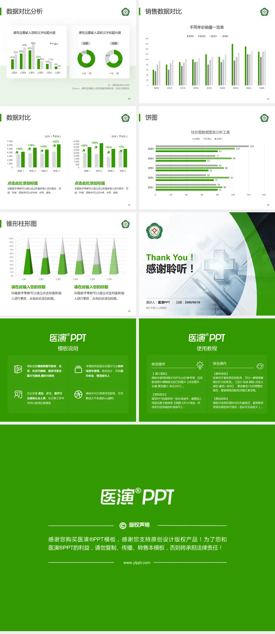 镇江市第三人民医院医疗行业比赛专用PPT模板4:3格式幻灯片预览图7