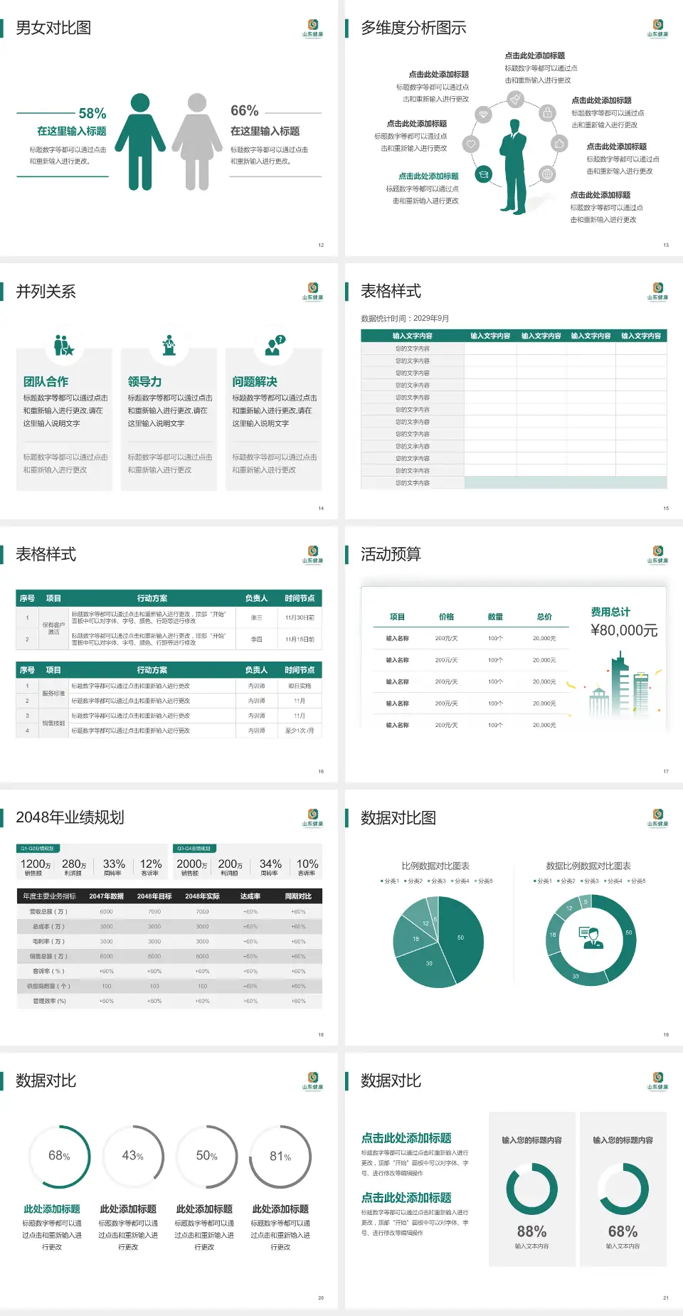 新汶矿业集团中心医院财务与预算报告PPT模板4:3格式幻灯片预览图3