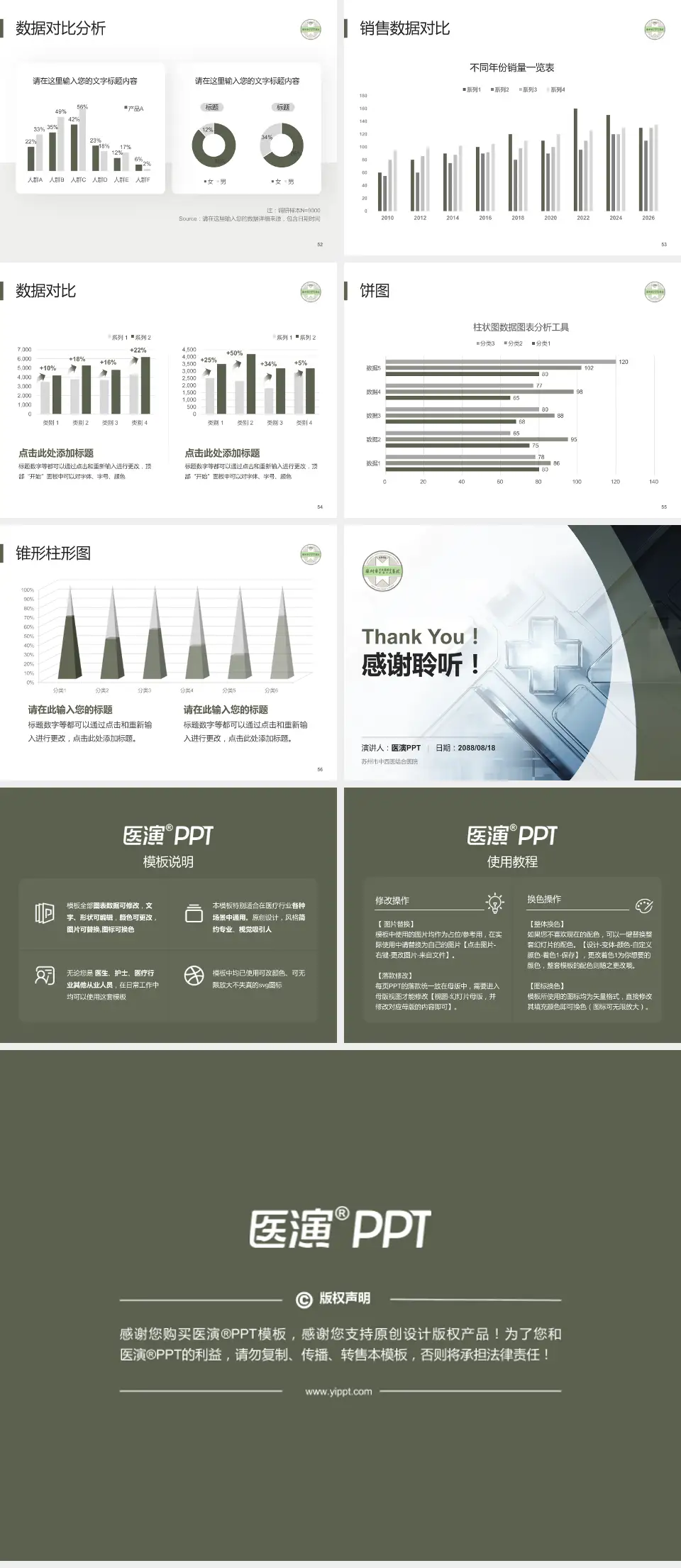 苏州市中西医结合医院医疗行业比赛专用PPT模板4:3格式幻灯片预览图7