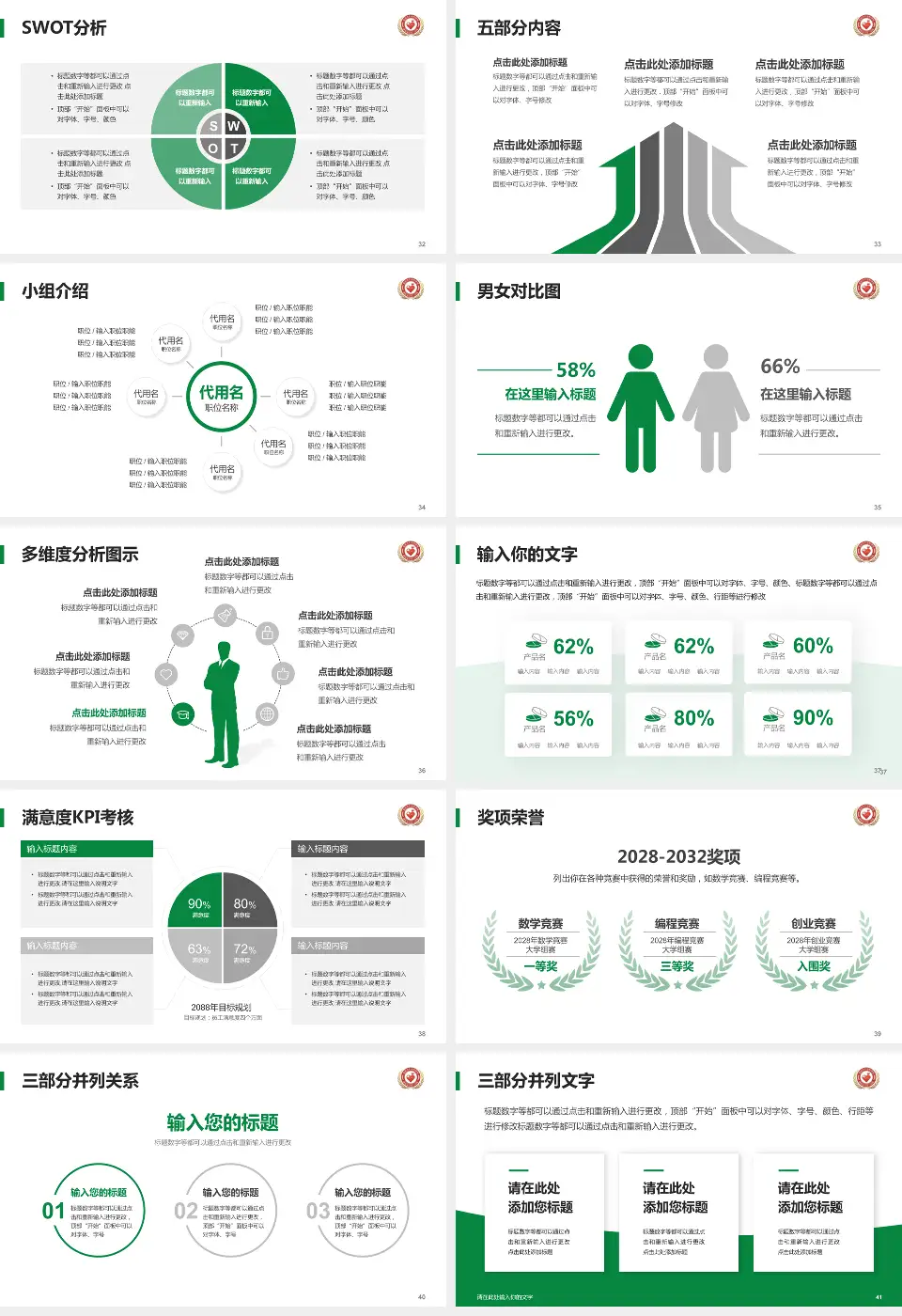 威海市妇幼保健院南院医疗行业比赛专用PPT模板16:9格式幻灯片预览图5