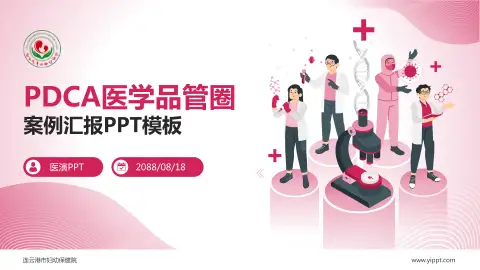 连云港市妇幼保健院品管圈PDCA演示专用PPT模板