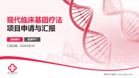 德州市中医院项目申请与汇报PPT模板