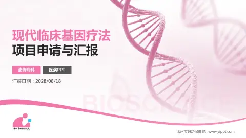 徐州市妇幼保健院项目申请与汇报PPT模板