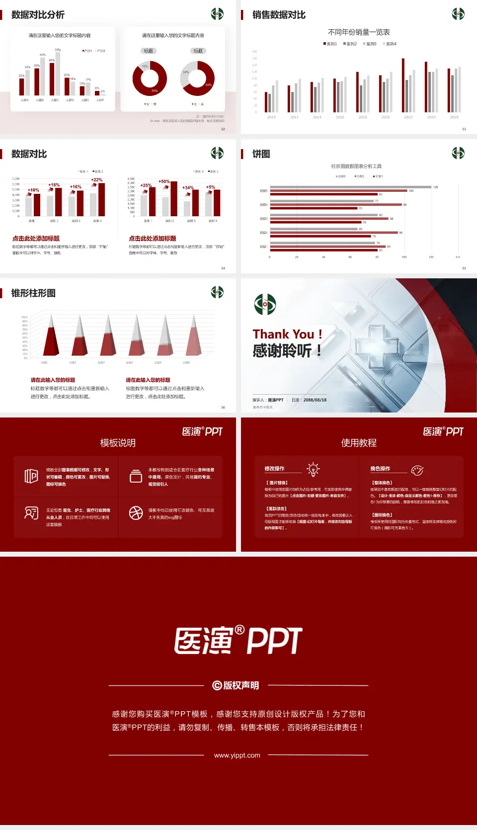 如皋市中医院医疗行业比赛专用PPT模板16:9格式幻灯片预览图7