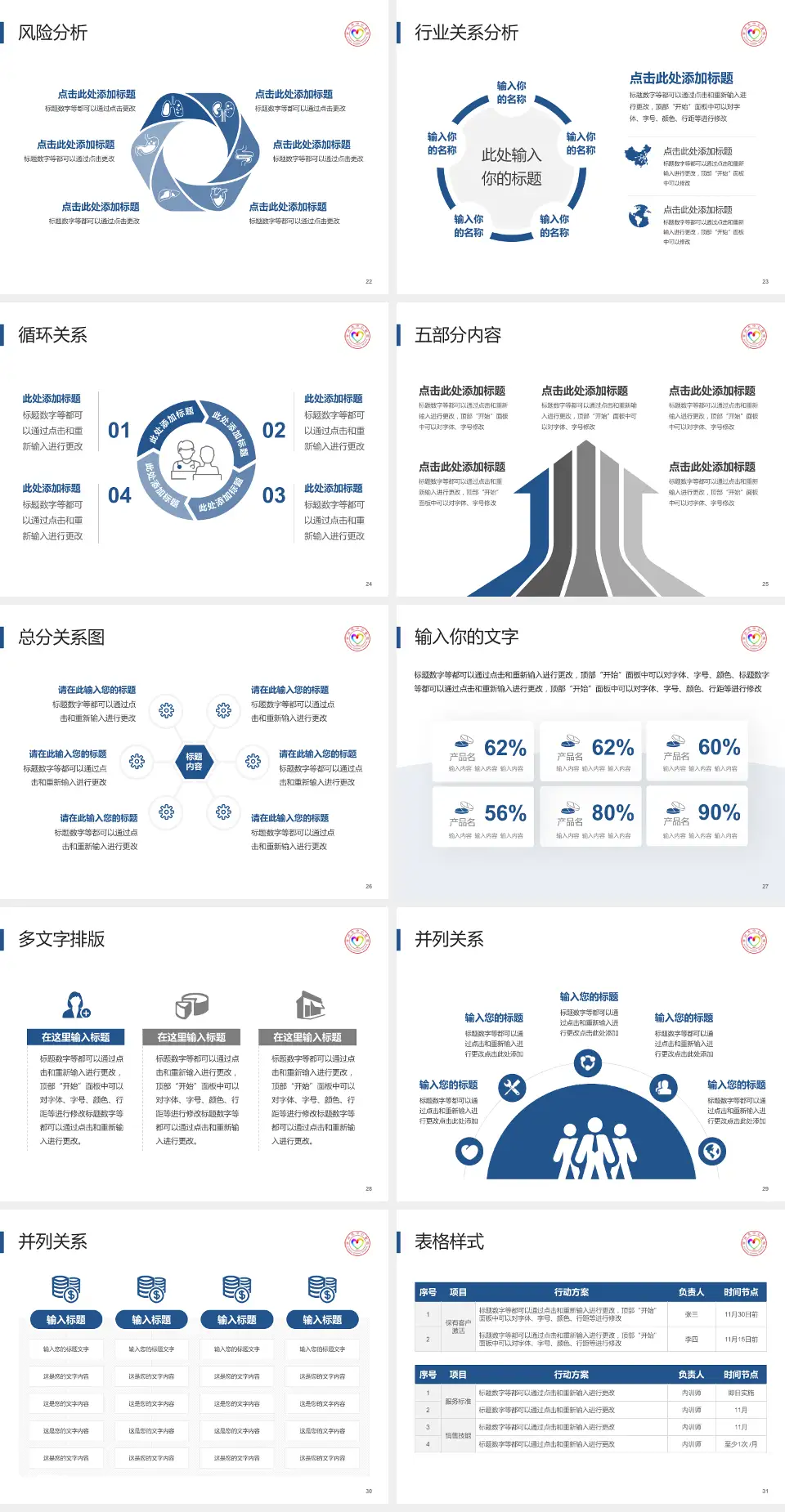 徐州市中心医院科室介绍与推广PPT模板4:3格式幻灯片预览图4