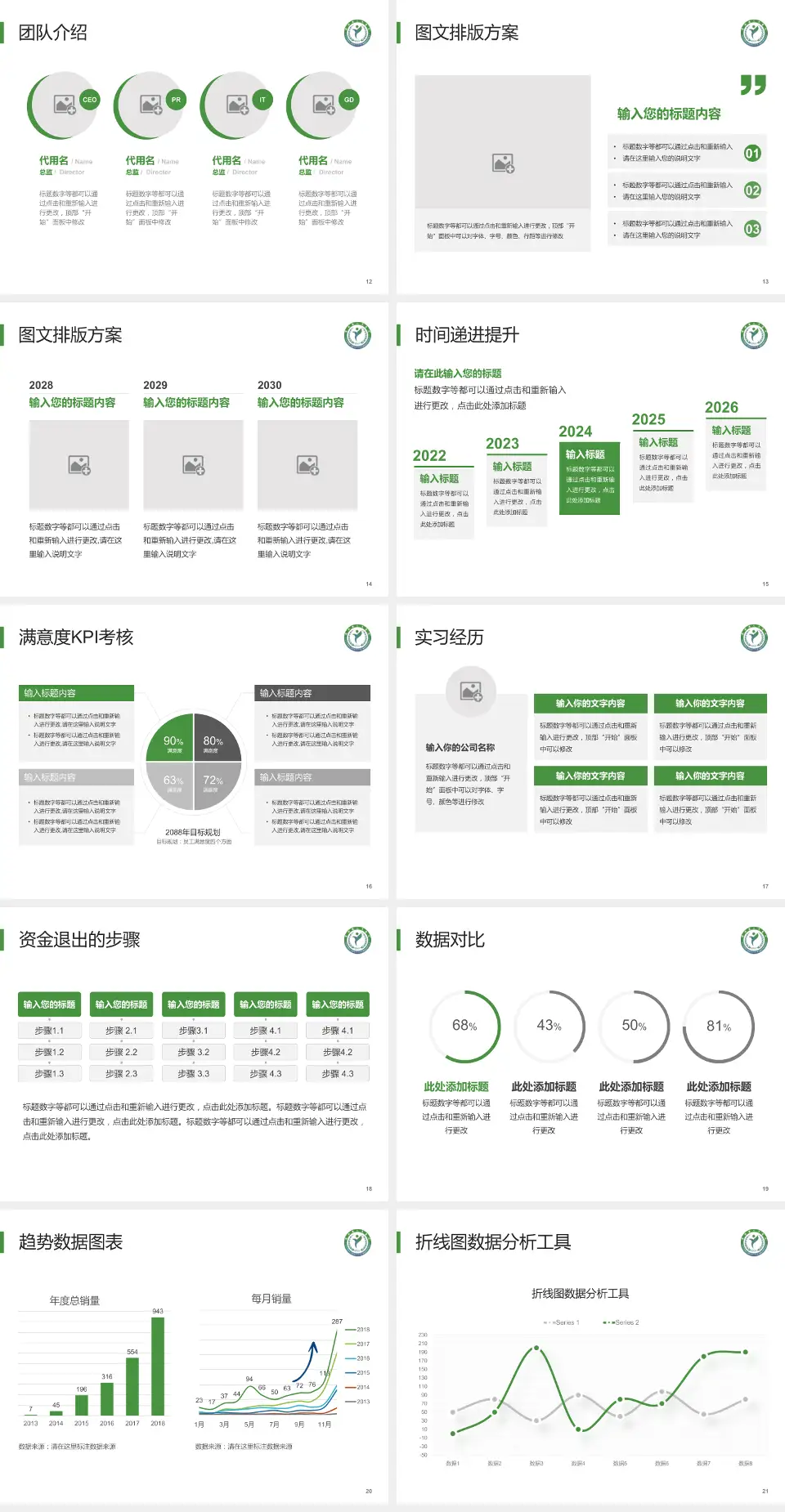 建湖县人民医院培训与教育PPT模板4:3格式幻灯片预览图3