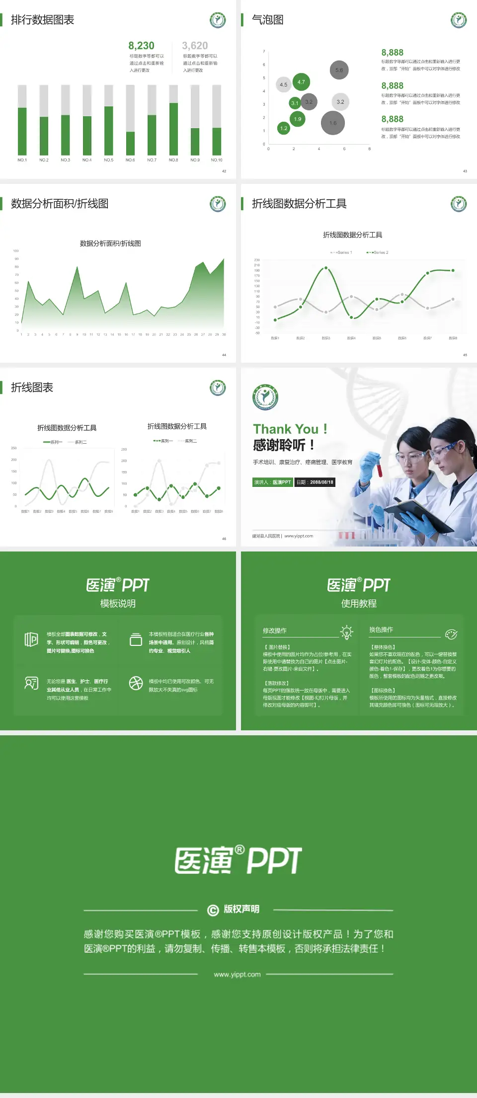 建湖县人民医院科研成果展示PPT模板4:3格式幻灯片预览图6
