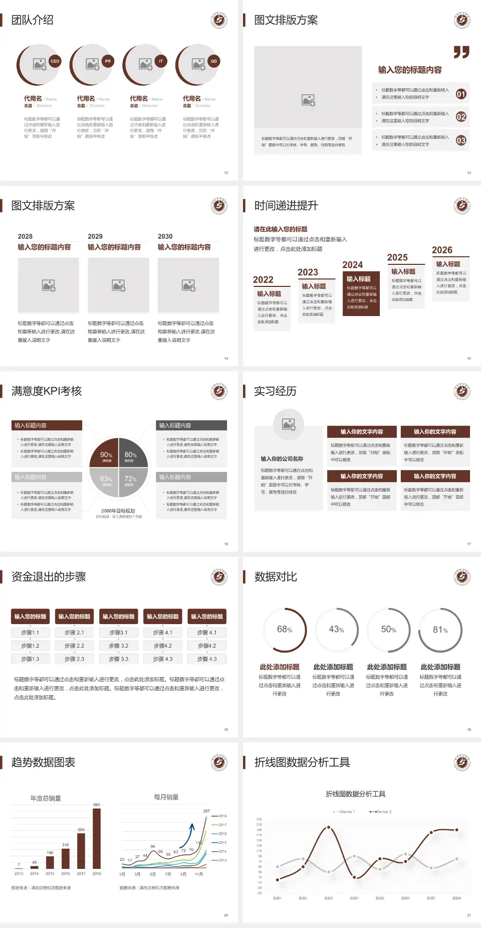 启东市中医院培训与教育PPT模板4:3格式幻灯片预览图3