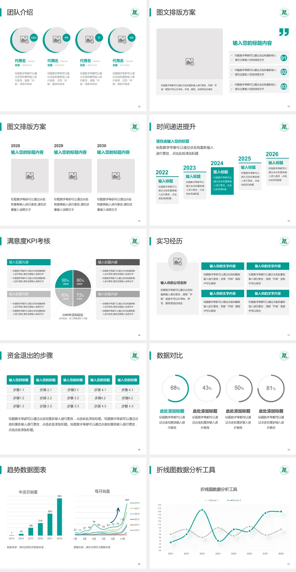 淮安市第一人民医院培训与教育PPT模板4:3格式幻灯片预览图3