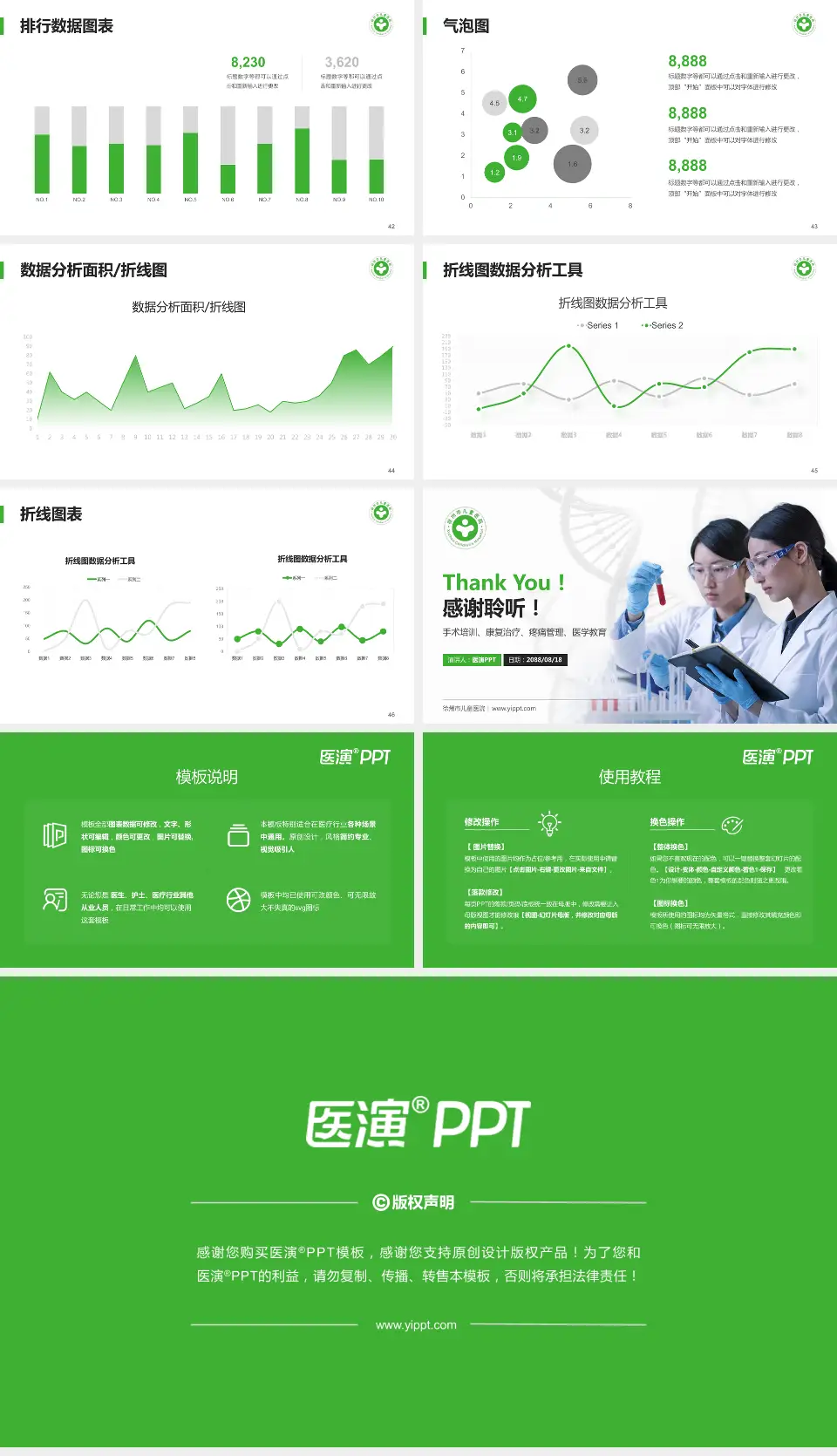徐州市儿童医院科研成果展示PPT模板16:9格式幻灯片预览图6