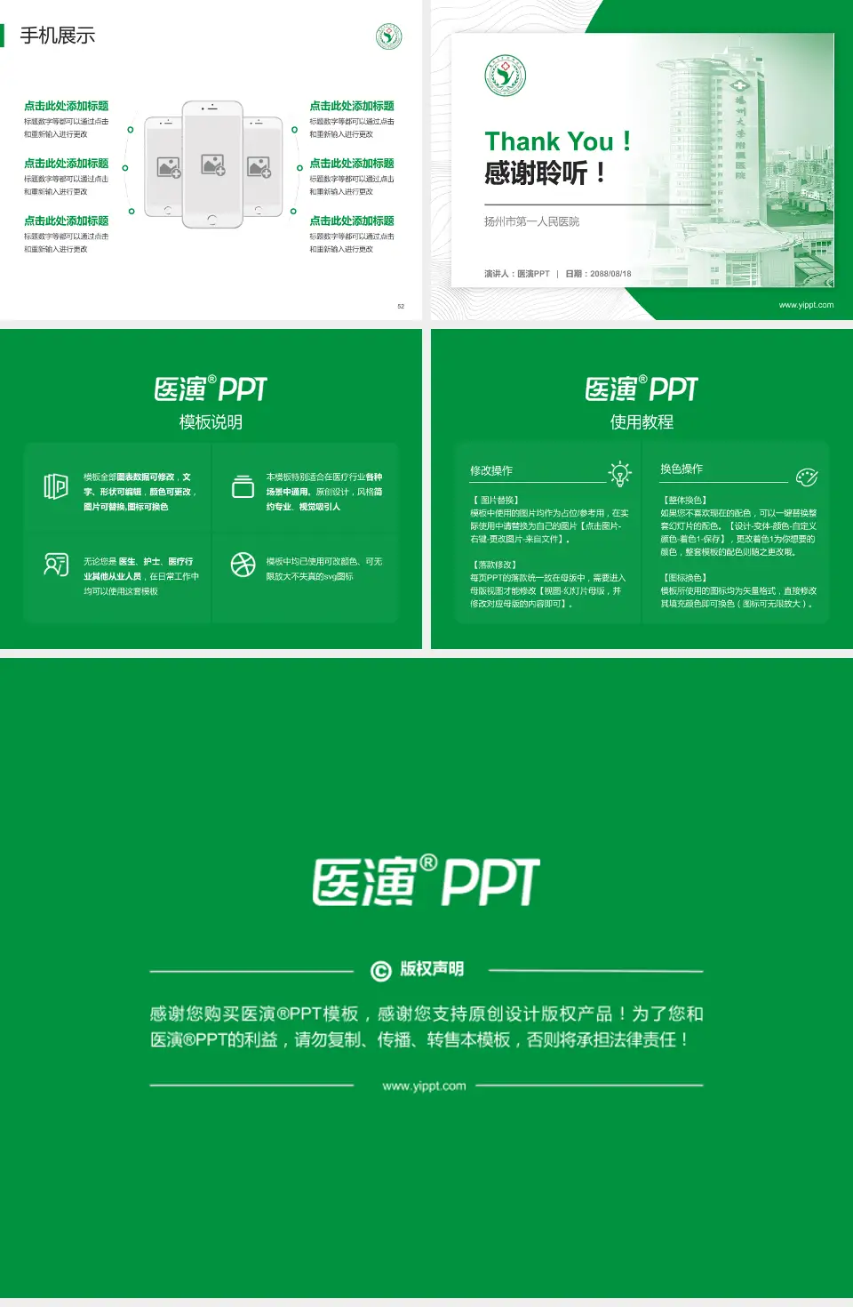 扬州市第一人民医院医院管理报告PPT模板4:3格式幻灯片预览图7