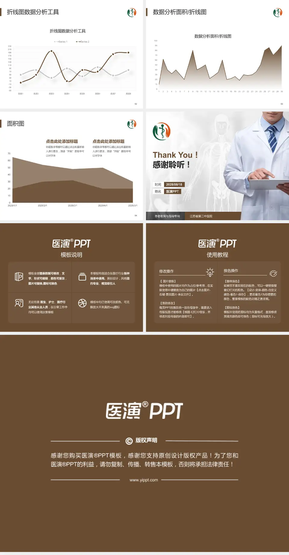 江苏省第二中医院患者教育与指导PPT模板4:3格式幻灯片预览图7