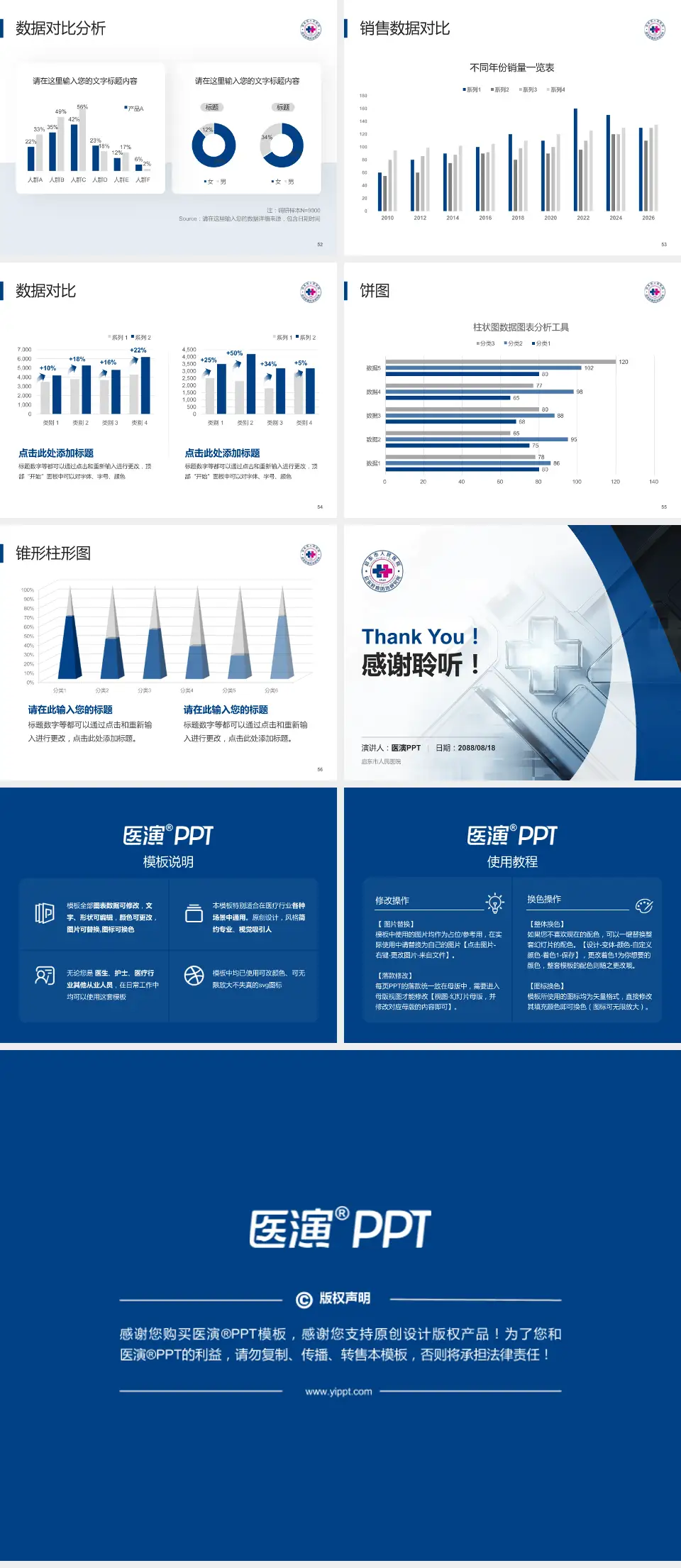 启东市人民医院医疗行业比赛专用PPT模板4:3格式幻灯片预览图7
