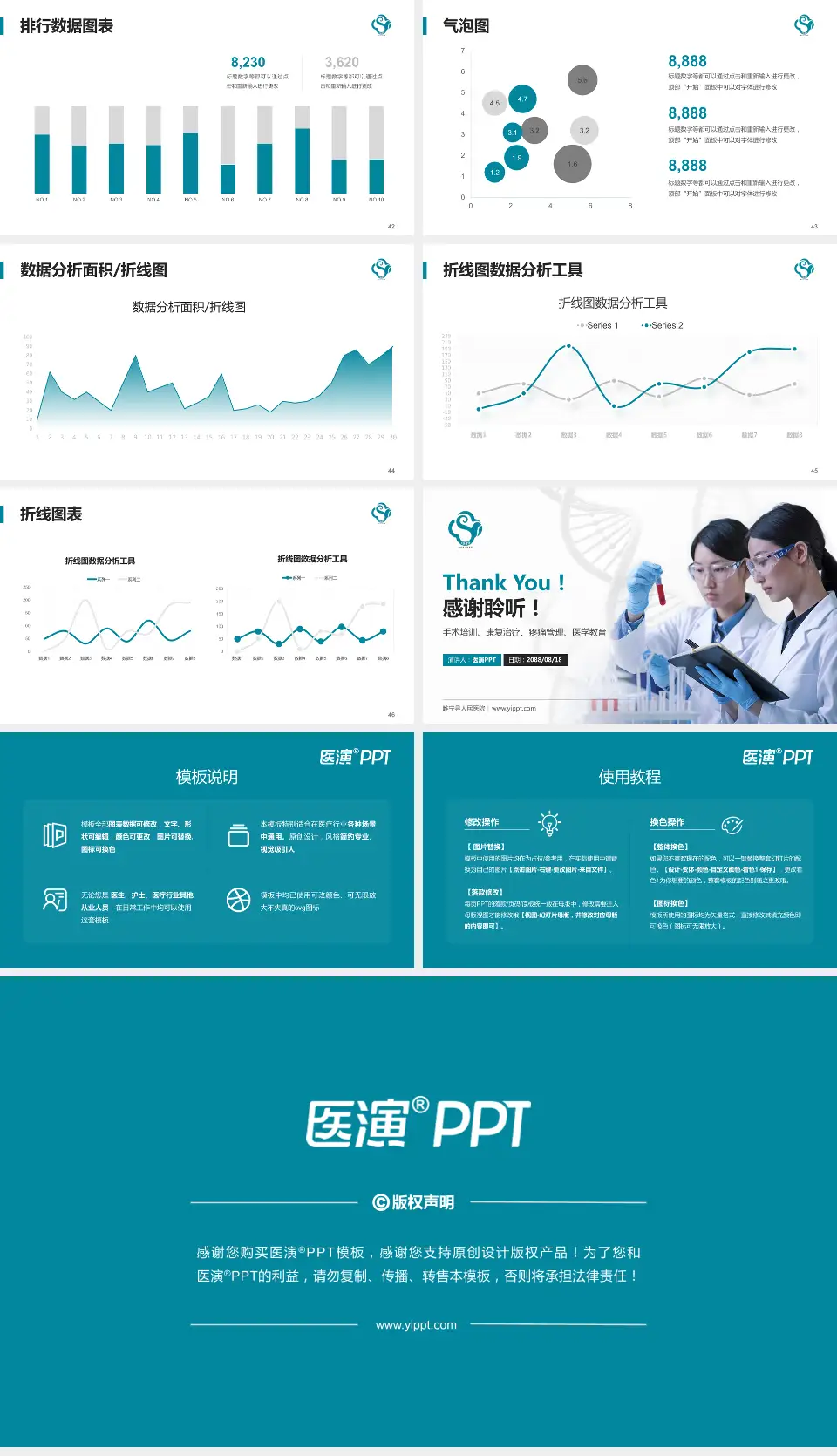 睢宁县人民医院科研成果展示PPT模板16:9格式幻灯片预览图6