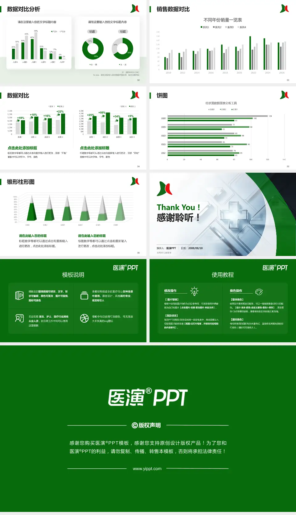 无锡市儿童医院医疗行业比赛专用PPT模板16:9格式幻灯片预览图7